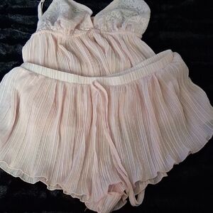 Flora Nikrooz Light Pink Lace Pajama Set